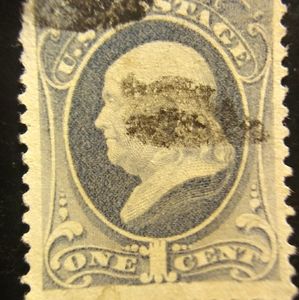 1851 ultramarine 1cent franklin stamp